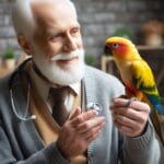 Esta página mostra a imagem de um idoso conversando com um papagaio, pois não havia ninguém para conversar