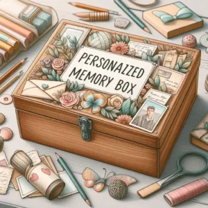 Esta página mostra uma linda caixa de memoria para idoso fechada