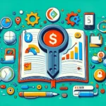 Esta página mostra um livro aberto engrenagens , vários elementos ao redor do livro com uma chave sobre ele, fazendo referencia ao artigo Desbloqueie seo