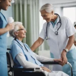 Esta página mostra uma médica idos cuidando de uma paciente também idosa em referencia aos Direitos dos Idosos no Brasil: Acesso à Saúde, Respeito e Dignidade em Serviços e Seguridade Social