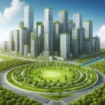 Esta pagina mostra uma cidade futurista e muito bonita em referencia à Mantenha-se à Frente no Envelhecimento Ativo