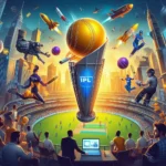 Esta página mostra uma imagem em 3d saindo de um estádio com jogo de cricket IPL: A Potência Econômica do Críquete Moderno e Seus Impactos em 2024