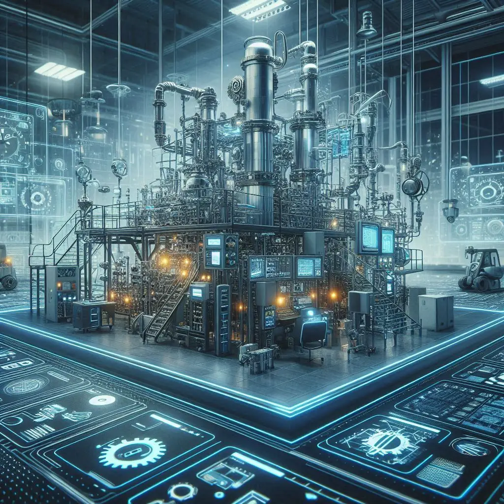 Esta página mostra um aglomerado de máquinas em uma industria em referencia ao artigo Tecnólogo Automação Industrial: Tendências e Oportunidades no Mercado Atual