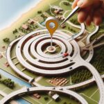 Esta página mostra uma imagem de um mapa detalhado, um alvo no centro, representando a ideia de direcionamento claro e objetivo. Isso se conecta à parte do artigo que fala sobre a "Visão Cristalina" e como o sucesso vem de escolhas e decisões intencionais. em referencia ao artigo o código dos bem-sucedidos
