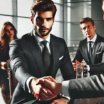 está página retrata um executivo confiante, liderando a conversa com firmeza e foco, características essenciais desse perfil, em referencia ao artigo Como Identificar o Perfil Dominante D: Guia completo com Exemplos e Perguntas Estratégicas