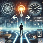 Esta página mostra uma Pessoa olhando para um caminho iluminado, simbolizando clareza mental, pensamento estratégico e foco em objetivos. Como Pensar com Eficiência: 7 Estratégias de Sucesso que Transforma Vidas