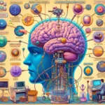 Esta página mostra um cerebro interligado a diversos sitemas identificando cada uma das atividades que está pensando. Isso faz referencia e explica o artigo O Cérebro e Suas Previsões