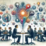 Esta página mostra 3 grupos de pessoas sentados em uma mesa simbolizando rapport em referência ao artigo Rapport: A Arte de Conectar-se com Autenticidade em Relacionamentos Pessoais e Profissionais