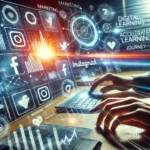 Uma imagem dinâmica de uma pessoa trabalhando em um computador, imersa em um ambiente de aprendizado digita em referencia ao artigo-Aprenda Qualquer Habilidade em 7 Dias