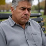 Imagem de um homem idade entre 40 e 60 anos aproximadamente com cara triste e sintomas da andropausa. essa imagem ilustra o artigo :Andropausa o que é, sintomas e como identificar nos homens