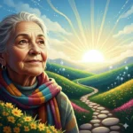 velho e aprendiz mostra uma imagem que simboliza a sabedoria da terceira idade e a perspectiva de um futuro vibrante.